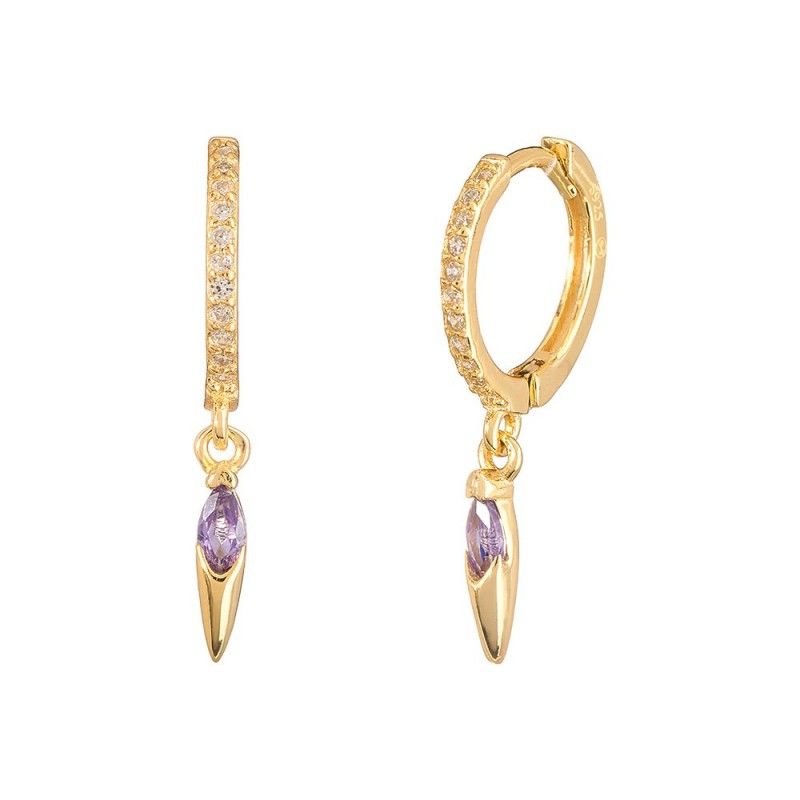 PENDIENTE VIOLET SLASH