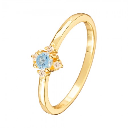 Anillo sello B Blossom, Oro amarillo, Oro blanco y Diamantes