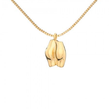 collar dorado trasero
