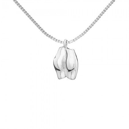 collar plateado trasero