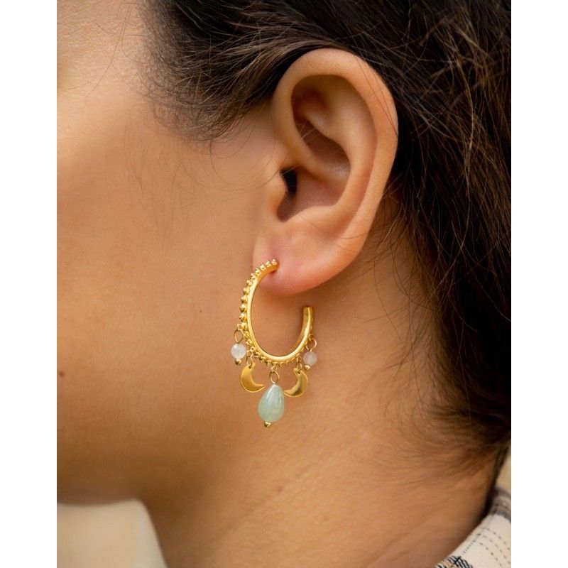 PENDIENTE MOON STONE