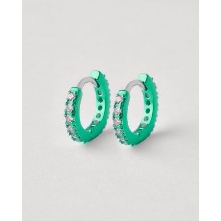 PENDIENTE METAL GREEN PARIS