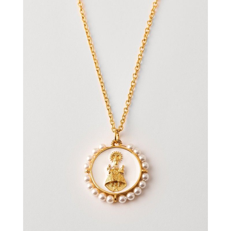 Collar Acero Medalla Virgen De...