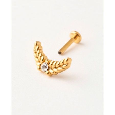 PIERCING HOJAS Y CIRCONITAS