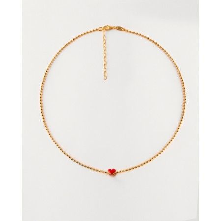 COLLAR CORAZON ESMALTE 