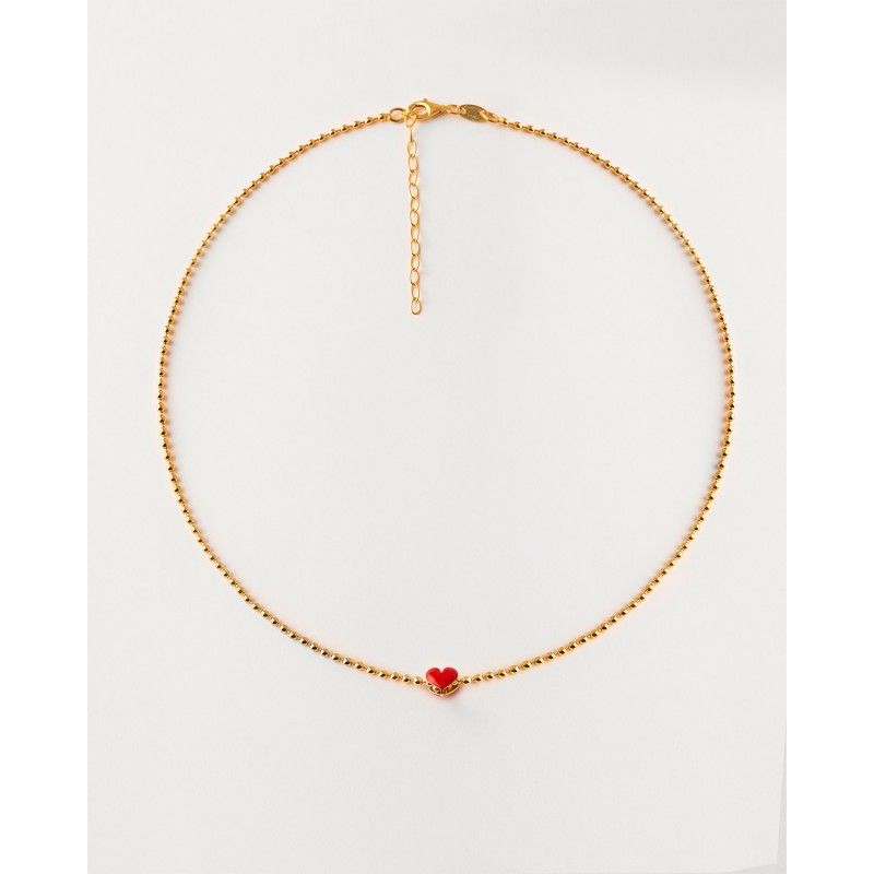 COLLAR CORAZON ESMALTE 