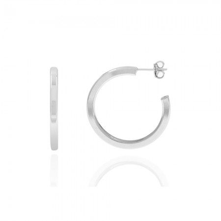 PENDIENTES PLATA SEMI ARO 26MM