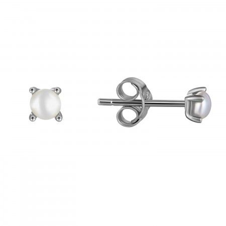 PENDIENTES PLATA PERLA 3 MM...