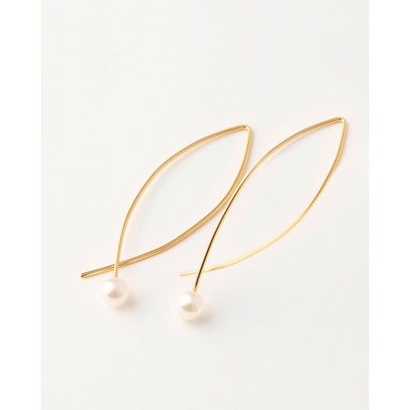 PENDIENTES PLATA HILO Y PERLA