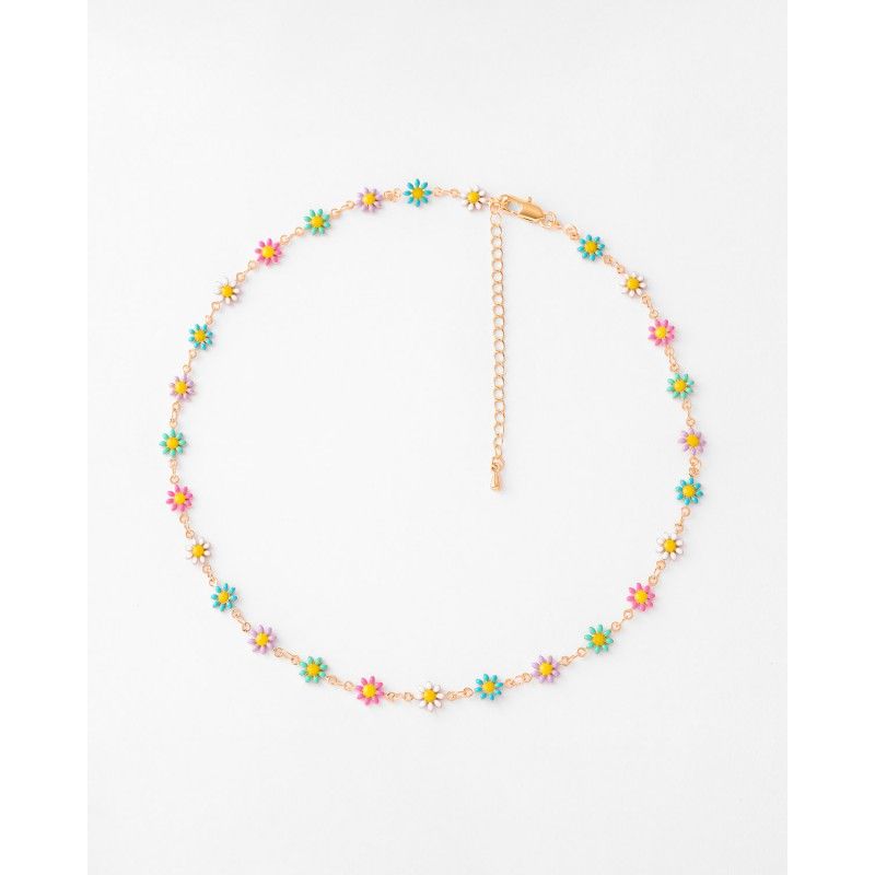 COLLAR MARGARITAS MULTICOLOR ESMALTE