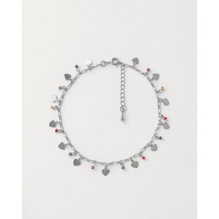 TOBILLERA METAL CORAZONES...