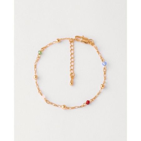 PULSERA METAL BOLAS CRISTAL...