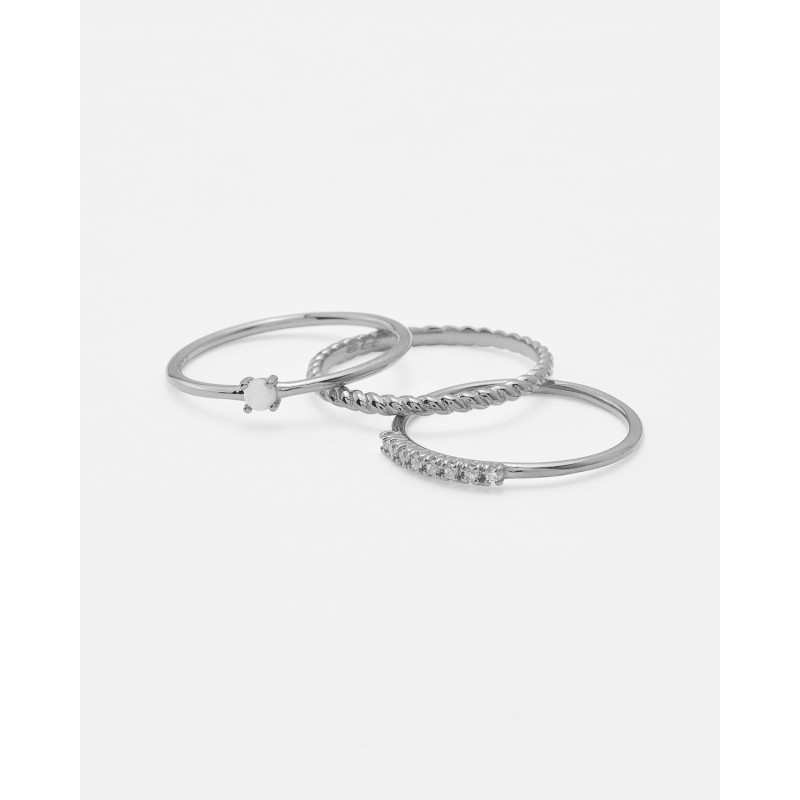 ANILLO TRIPLE - TRENZADO - CIRCONITA... ANILLO TRIPLE - TRENZADO - CIRCONITA...