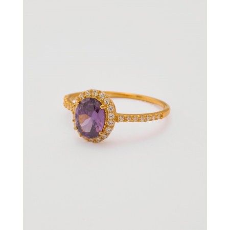 ANILLO CIRCONITA OVALADA -...
