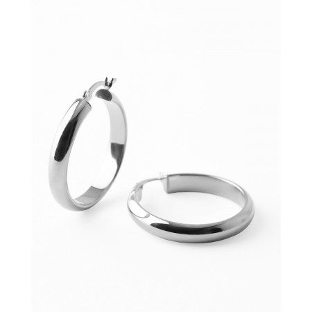 PENDIENTES ARO 30MM PLATA