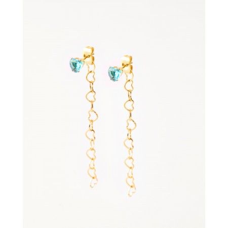 PENDIENTES CADENA CORAZON...