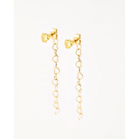 PENDIENTES CADENA CORAZON...
