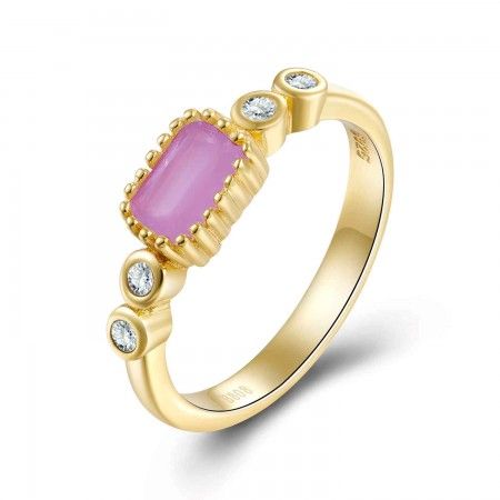 Anillo Plata Rectangulo -...