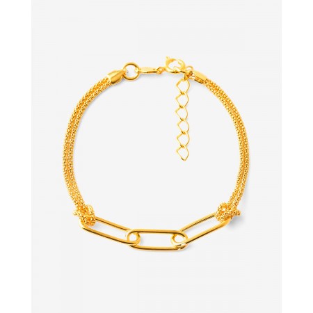 PULSERA PLATA ESLABONES Y...