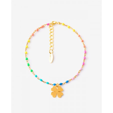 PULSERA PLATA TREBOL...