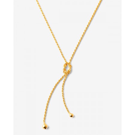 COLLAR PLATA CORDON NUDO...