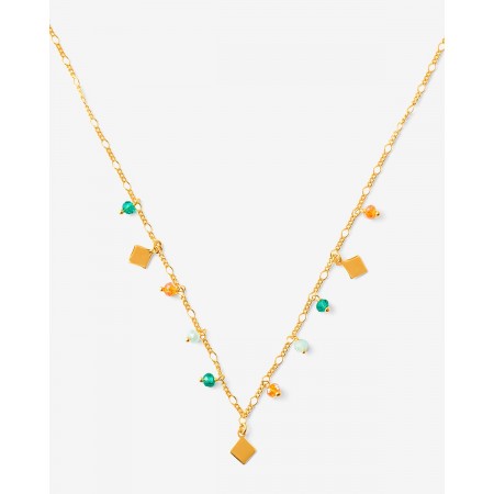COLLAR PLATA ROMBOS Y...