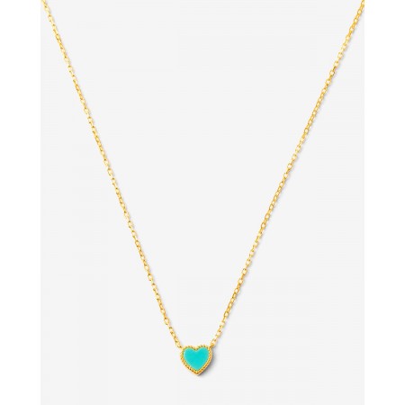 COLLAR CORAZON TURQUESA