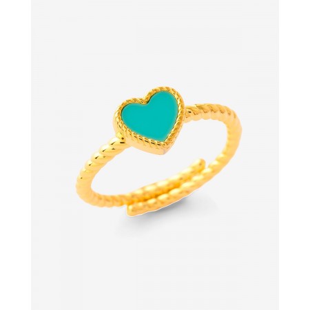 ANILLO CORAZON TURQUESA