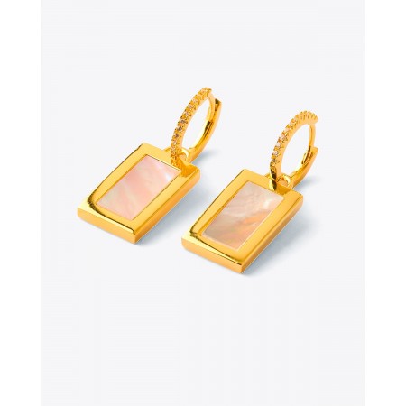 PENDIENTES MINERAL MOP 12X6...