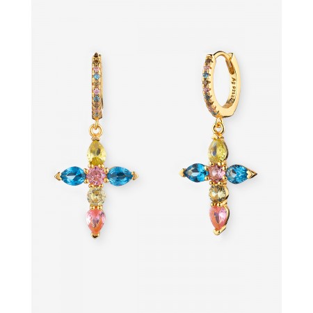 Pendientes Aro 11mm Cruz...