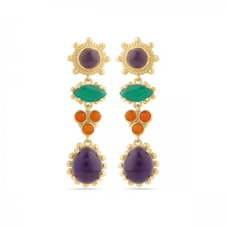 PENDIENTES LARGO BRONCE...