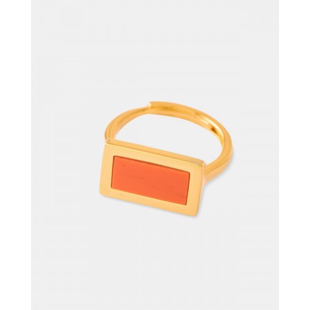 ANILLO ABIERTO MOP CORAL...