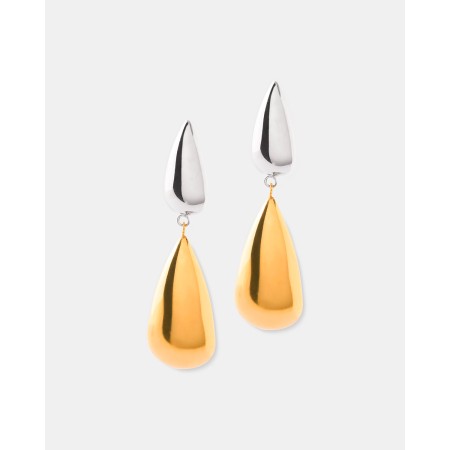 PENDIENTES ACERO BICOLOR