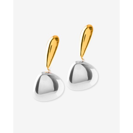 PENDIENTES ACERO BICOLOR