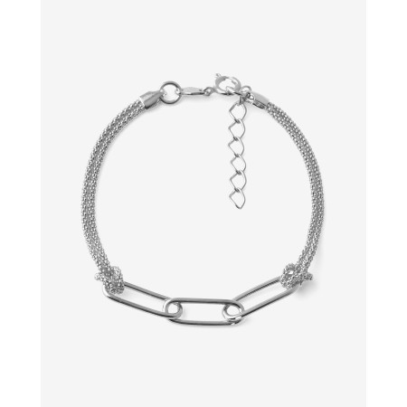PULSERA PLATA ESLABONES Y...