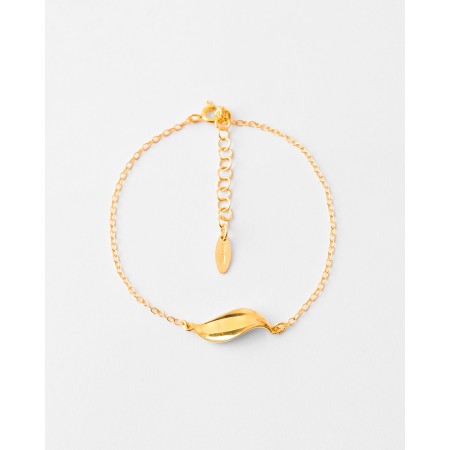 PULSERA PLATA 16+4CM HOJA
