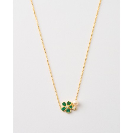 COLLAR FLOR MALAQUITA 10MM...