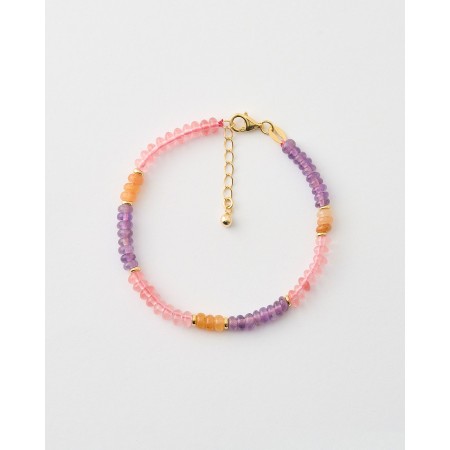 PULSERA CUENTAS BOHO ROSA Y... 2