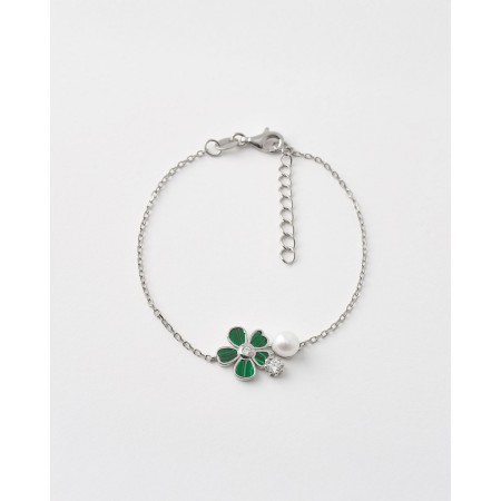 PULSERA FLOR MALAQUITA 10MM... 2