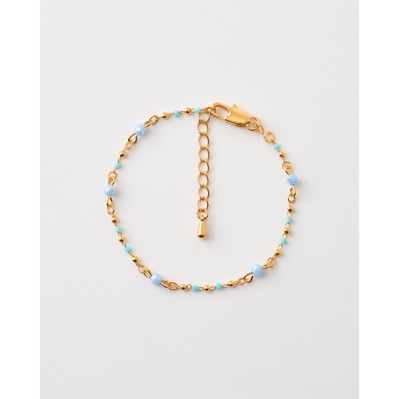 PULSERA CRISTALES AGUAMARINA 3.5MM...