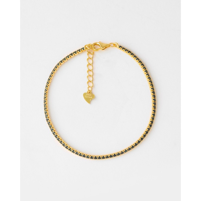 PULSERA RIVIERE CIRCONITAS NEGRAS...