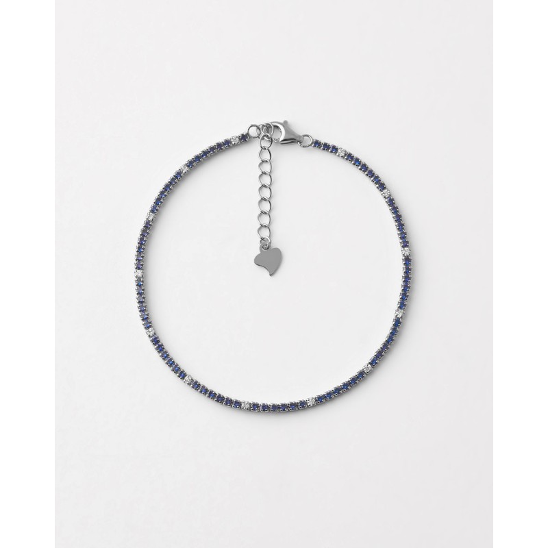 PULSERA RIVIERE CIRCONITAS AZULES  Y...