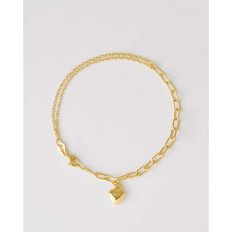 PULSERA DOBLE CADENA Y ESLABONES...