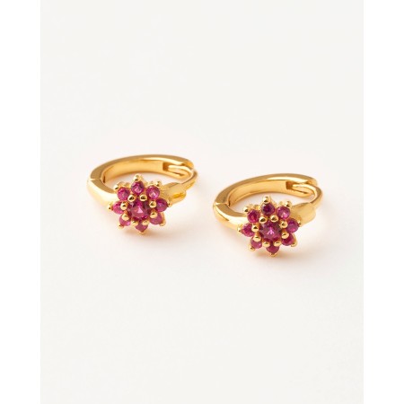 PENDIENTES ARO FLOR