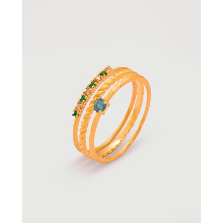 ANILLO TRIPLE - TRENZADO -...