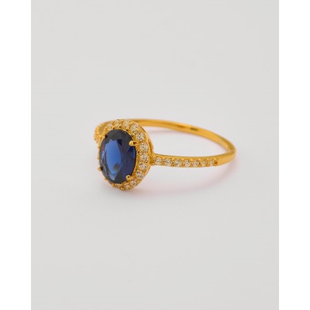 ANILLO CIRCONITA OVALADA -...