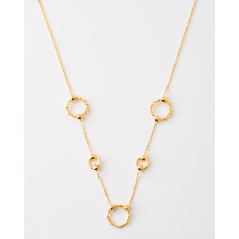 COLLAR CIRCULOS 13 Y 8MM - 40+3CM LARGO