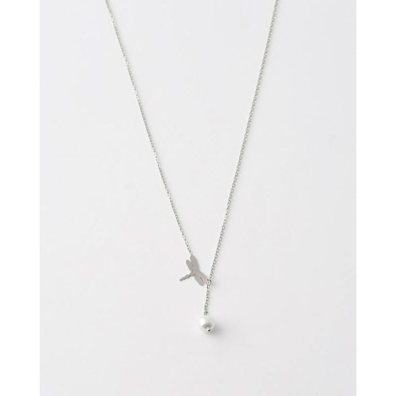 COLLAR CORBATA MARIPOSA Y PERLA 6MM...