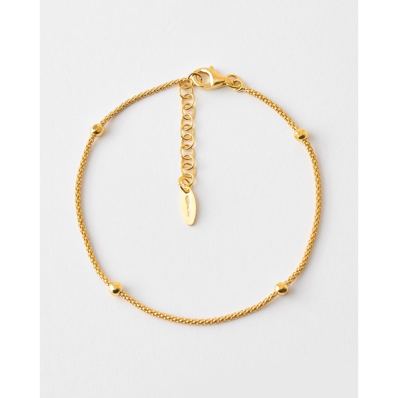 PULSERA CORDON 4 BOLAS 3MM - 17+3CM...