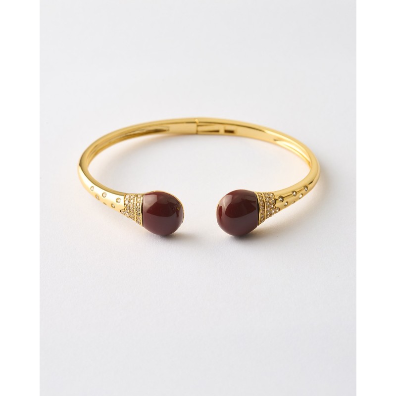 BRAZALETE ABIERTO ESMALTE CHOCOLATE...